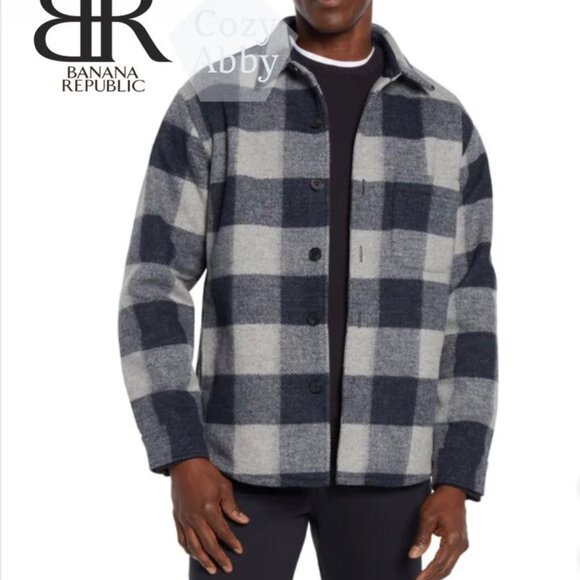 Banana Republic Men's Heritage Shirt Jacket Blue - Picture 1 of 8